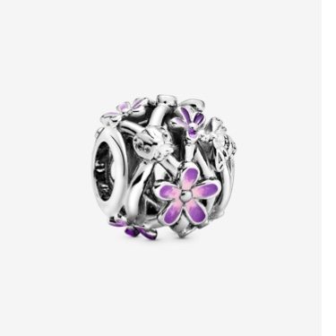 Openwork Purple Daisy Charm