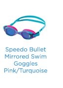 Speedo Bullet Mirrored Swim Goggles Pink/Turquoise