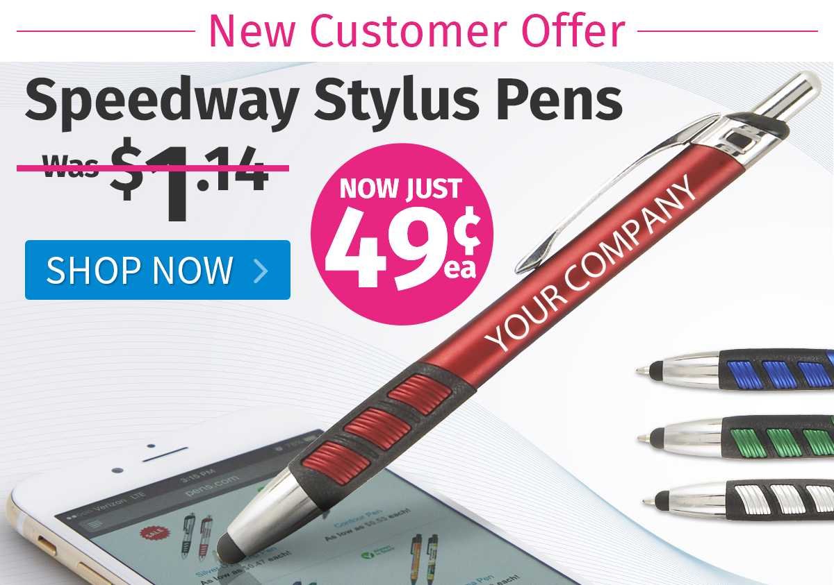 Speedway Stylus Pens for only 49¢ each!