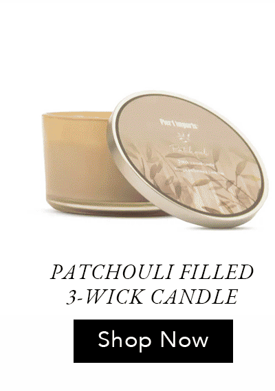 Pier 1 Patchouli Filled 3-Wick Candle 14oz