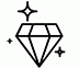 Gif Icon of a sparkling Diamond.