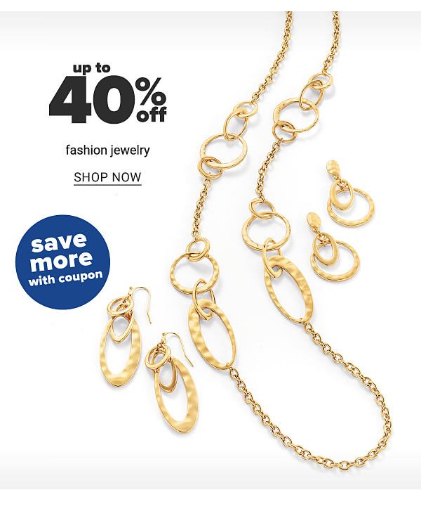 up to 40% off Fashion Jewelry + coupon