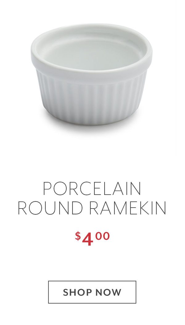 Sur La Table Porcelain Round Ramekin with Ribbed Side, 7 oz.