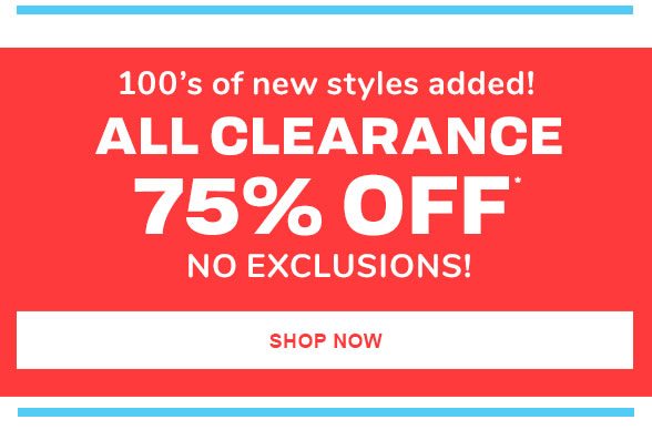 75% Off & Up All Clearance