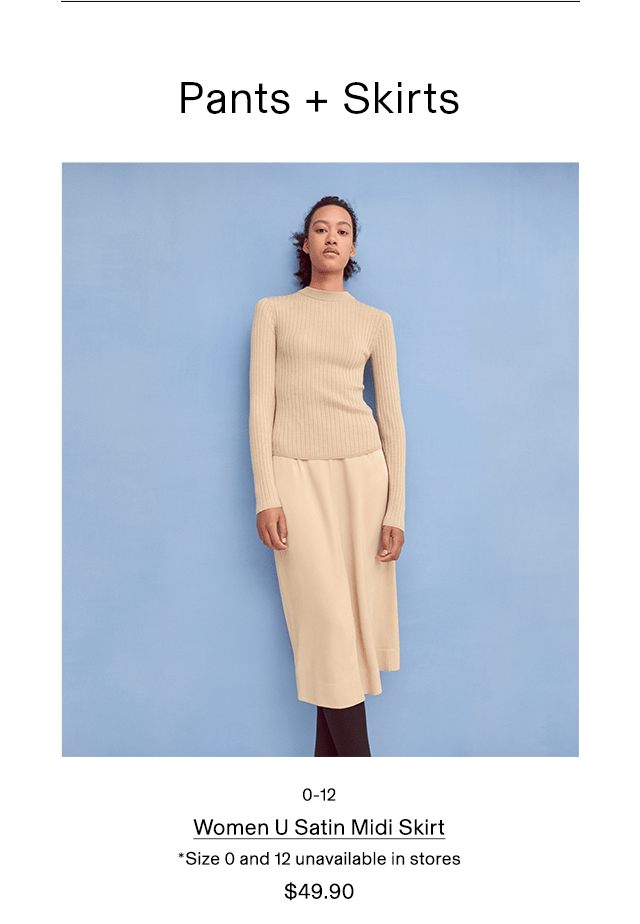 PDP16 - WOMEN U SATIN MIDI SKIRT