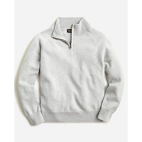Kids' cashmere half-zip sweater