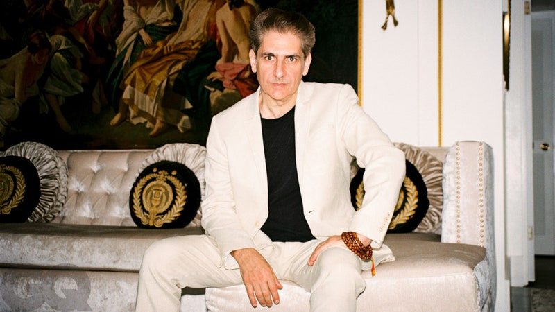 Image may contain: Couch, Furniture, Human, Person, Michael Imperioli, Cushion, Pillow, Sitting, Clothing, and Apparel