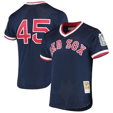 Men's Mitchell & Ness Pedro Martinez Navy Boston Red Sox 1999 Cooperstown Collection Mesh Batting Practice Jersey