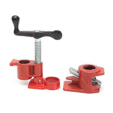Raitool™ 3/4 Inch Wood Working Clamp Wood Gluing Pipe Clamp Set Wood Working Cast Structure