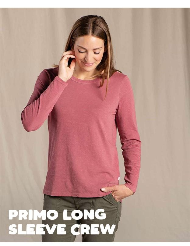 Primo Long Sleeve Crew in Purple Agate Color