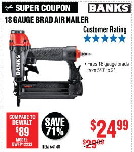 View 18 GAUGE BRAD AIR NAILER