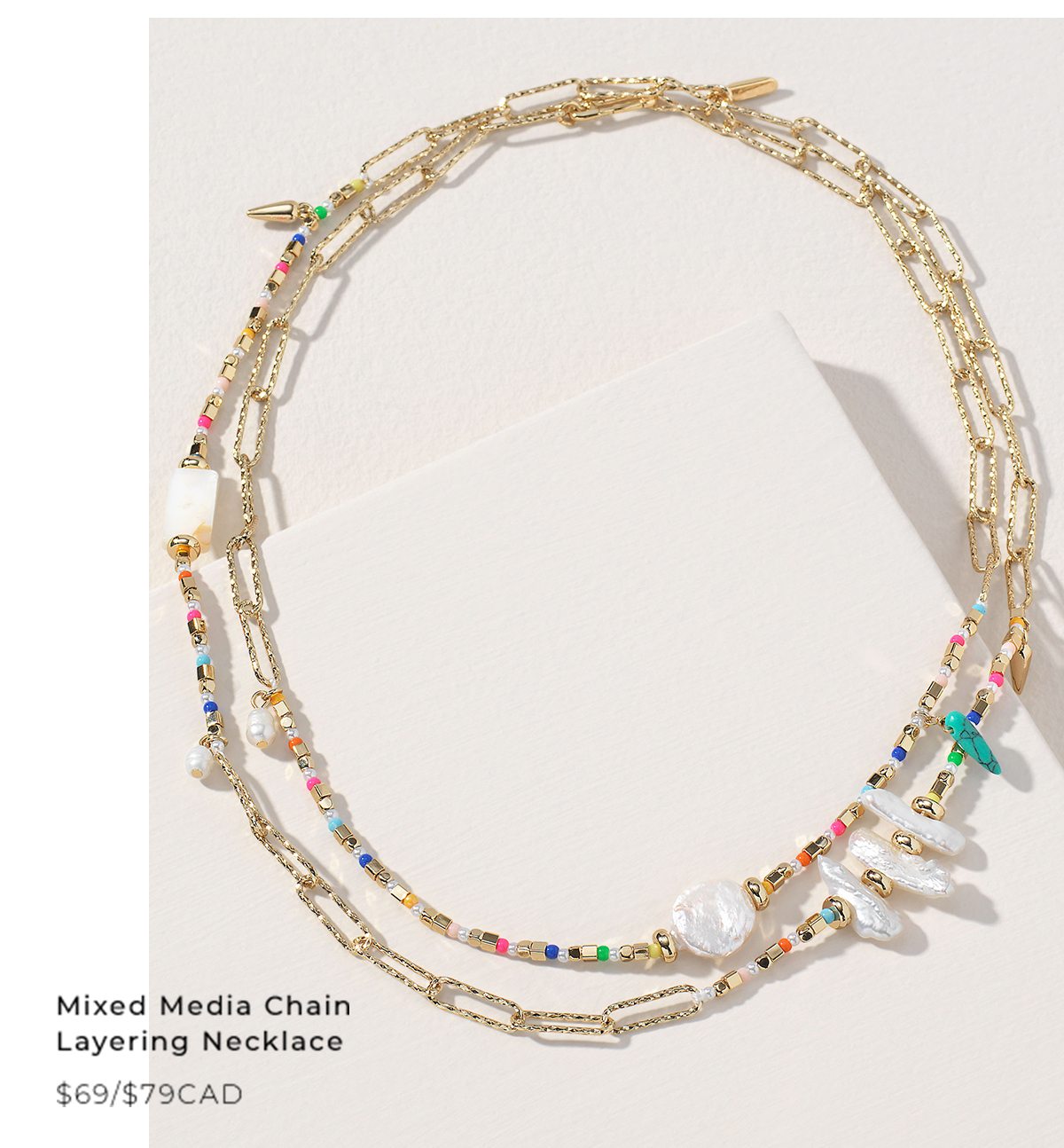 Mixed Media Wrap Necklace - perfect for layering