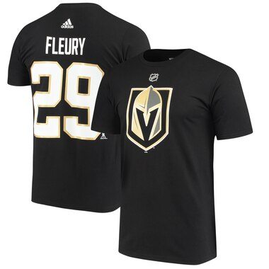 adidas Marc-Andre Fleury Vegas Golden Knights Black Name & Number T-Shirt
