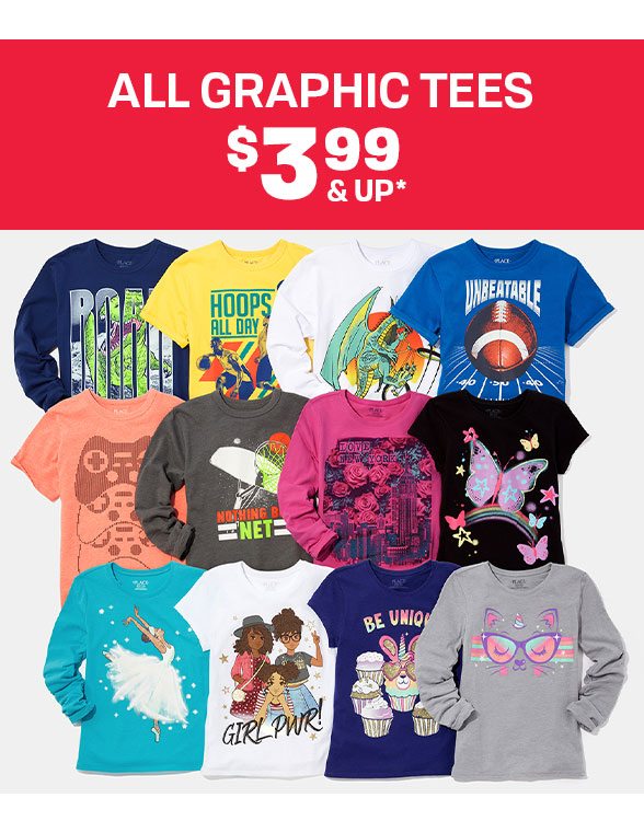 $3.99 & Up All Graphic Tees