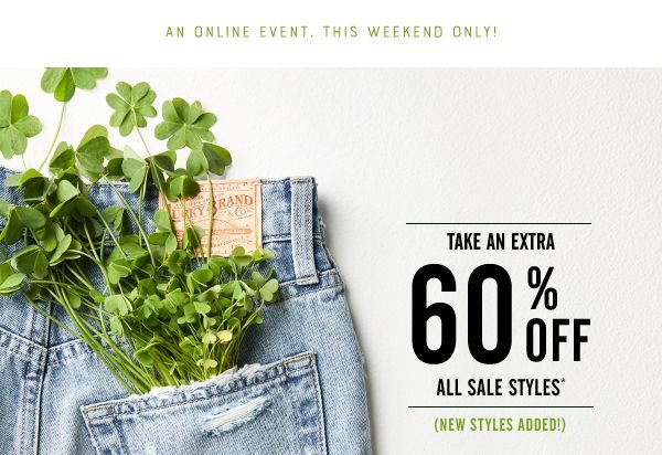 Take an Extra 60% Off Sale Styles