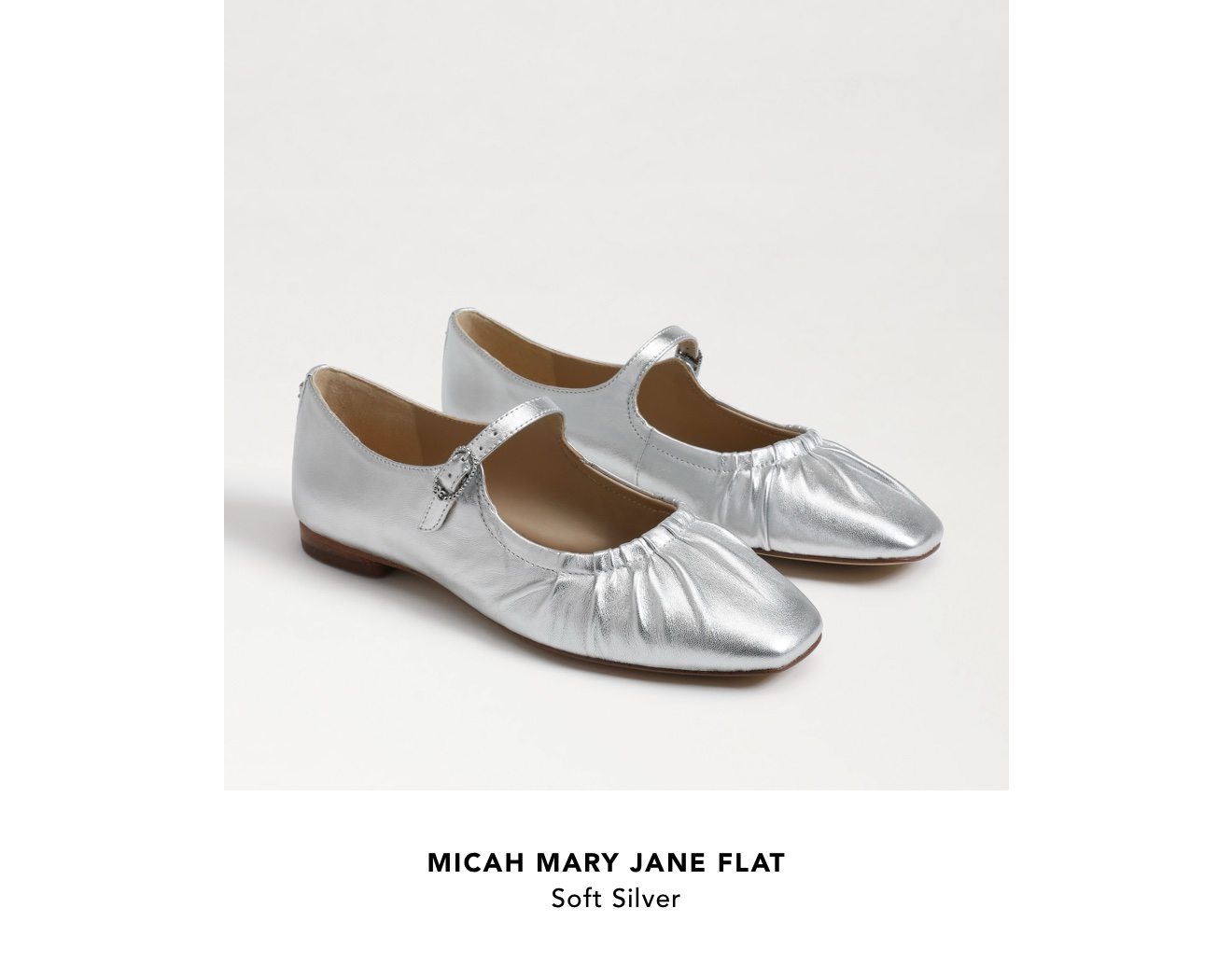 Micah Mary Jane Flat (Soft Silver)