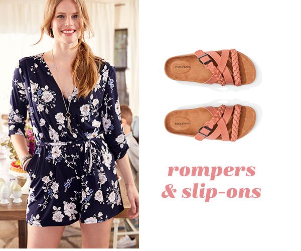 rompers and slip-ons.