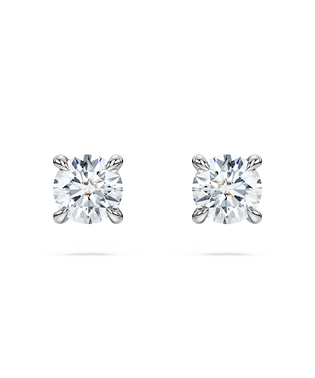 Eternity stud earrings, Laboratory grown diamonds 0.5 ct tw, 14K white gold