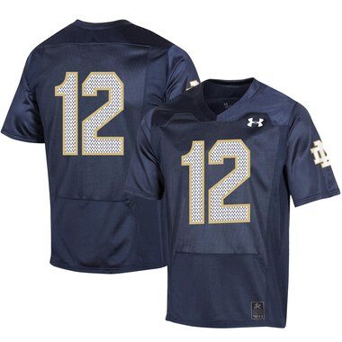 Under Armour #12 Notre Dame Fighting Irish Youth Navy College Football 150th Anniversary