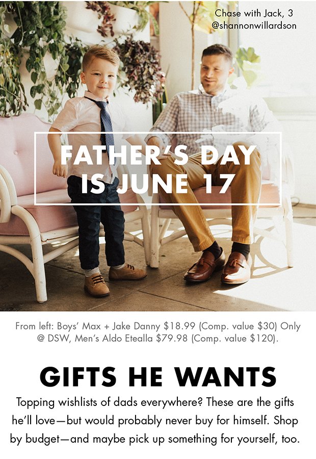 FATHER'S DAY IS JUNE 17