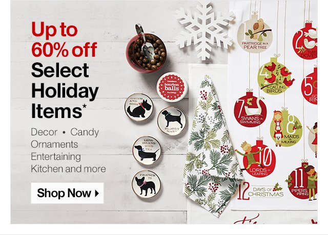 60% off Select Holiday