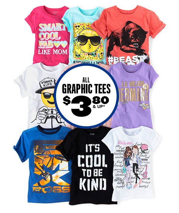 All Graphic Tees $3.80 & Up