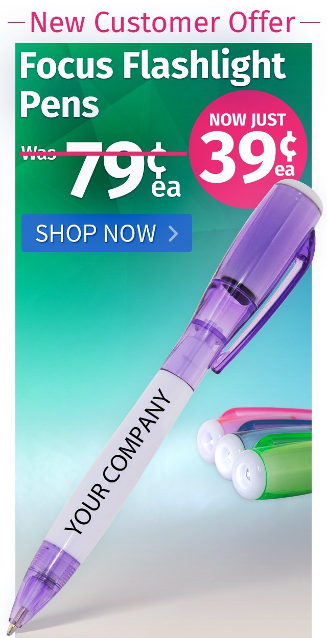 Focus Flashlight Pens for only 39¢ each!