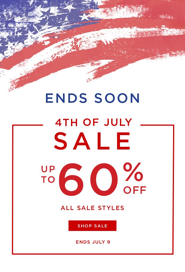 Ends Soon - Up To 60% Off Newly Added Styles - Ends July 9th