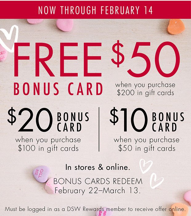 FREE $50 BONUS CARD