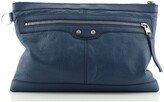 Classic City Clip Pouch Python Embossed Leather Medium