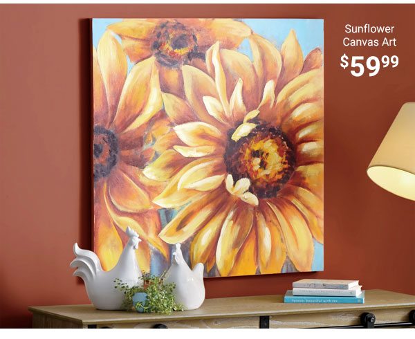 Sunflower Canvas Art $59.99