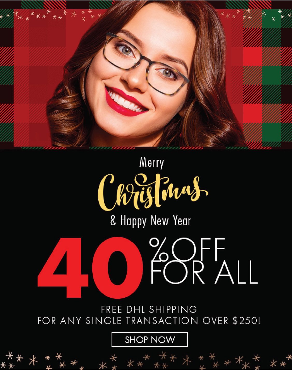 CHRISTMAS & NEW YEAR SALE STARTS NOW! - EVERYTHING 40% OFF - GLASSES GALLERY