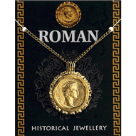 Roman Golden Caesar Coin Necklace