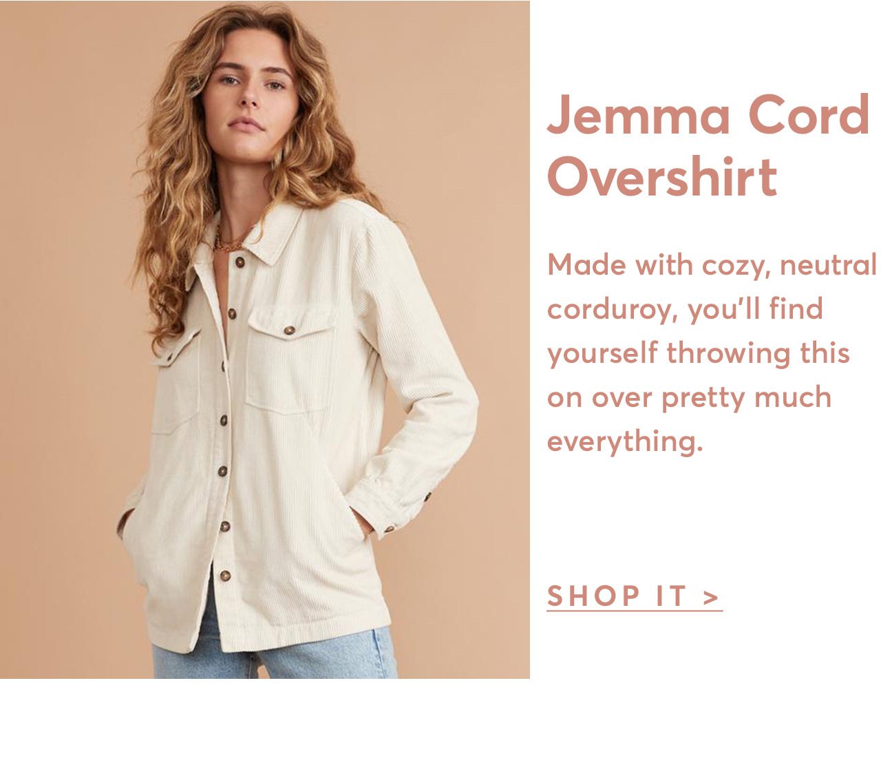 Jemma Cord Overshirt