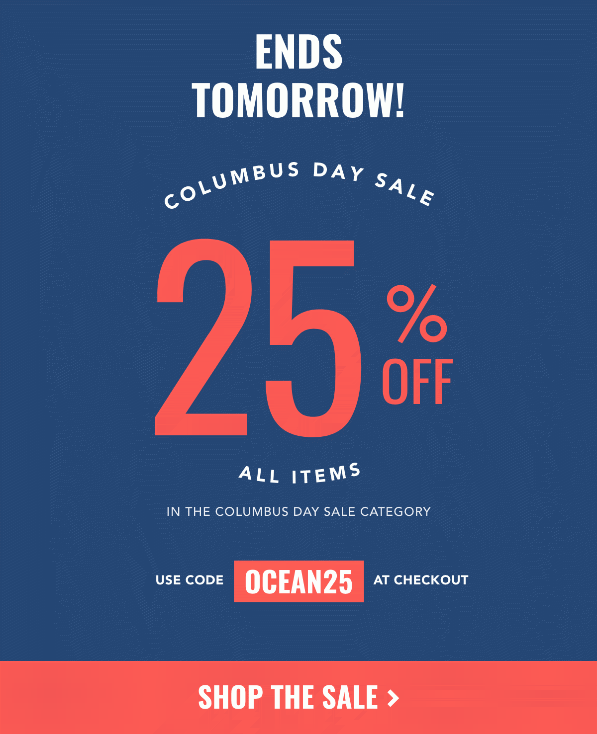 Hero - Columbus Day Sale