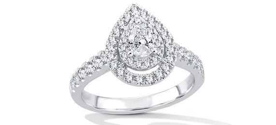 Pear-Shaped Diamond Engagement Ring