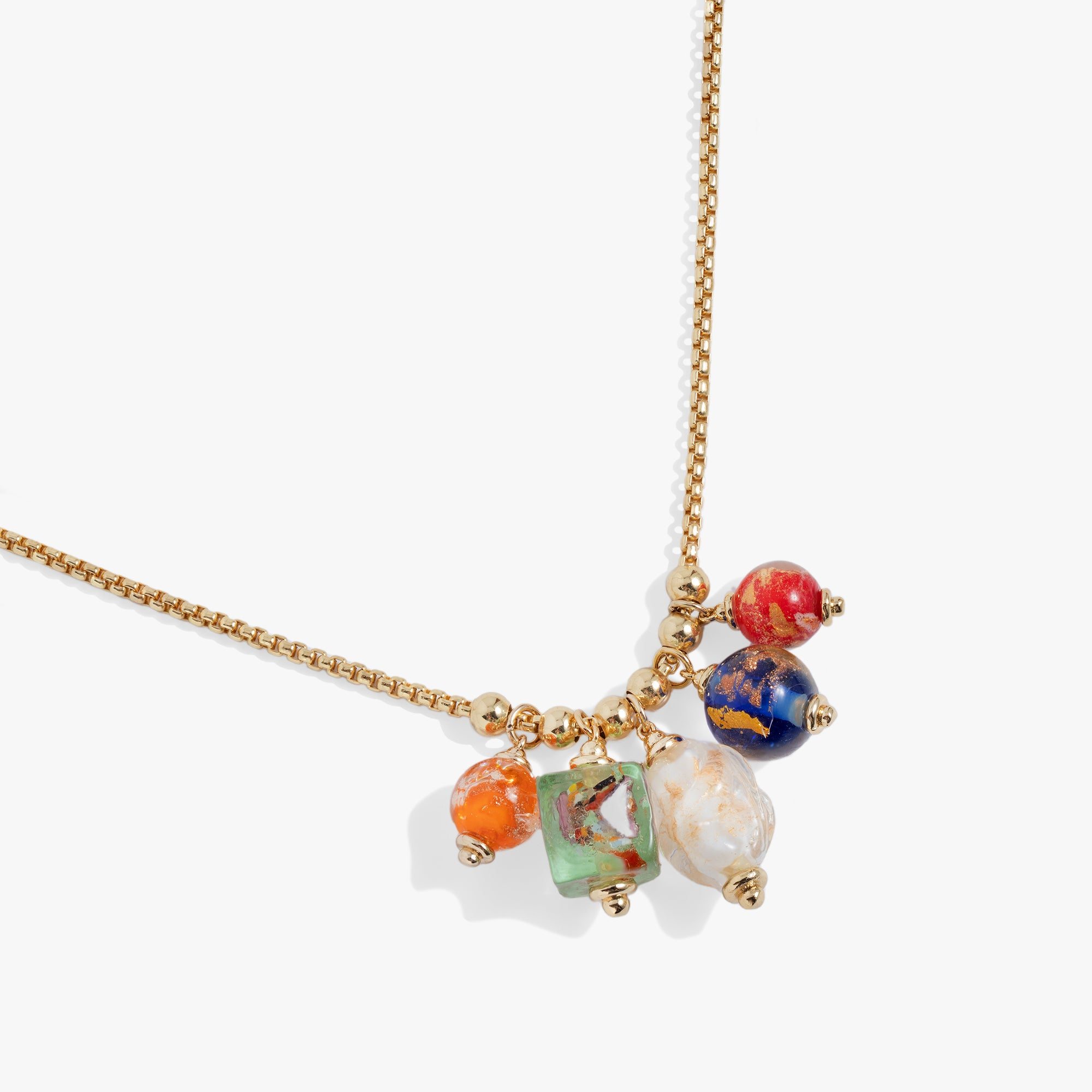 Image of Murano Beads Slider Necklace