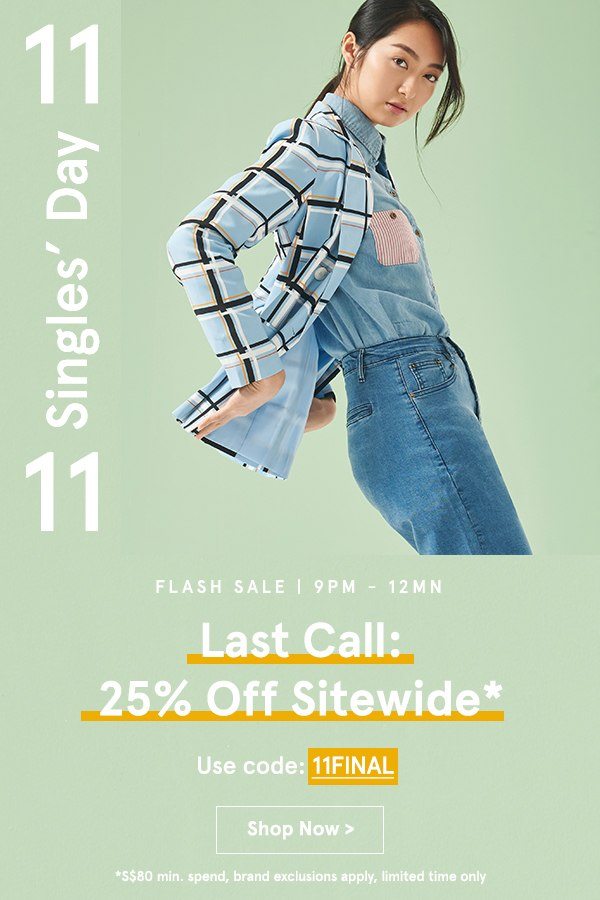 Flash Sale: Take 25% Off Sitewide! Use code 11FINAL