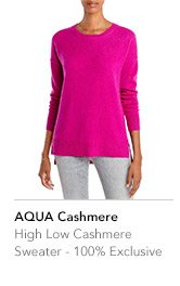 AQUA Cashmere | High Low Cashmere Sweater - 100% Exclusive