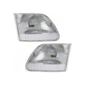 Driver and Passenger Side Halogen Headlight, With bulb(s)