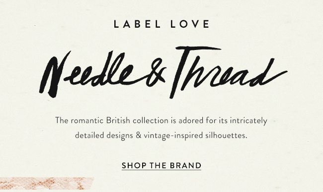 label love needle and thread. shop the brand.