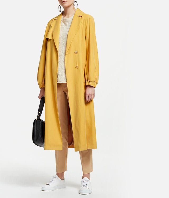 John Lewis & Partners Elasticated Cuff Trench Coat