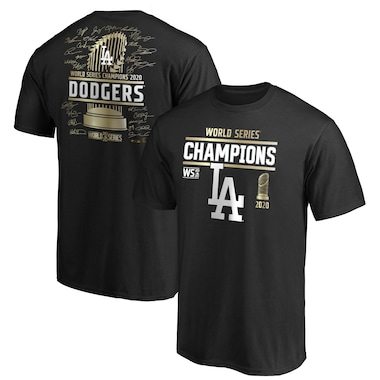 Los Angeles Dodgers Fanatics Branded 2020 World Series Champions Signature Roster T-Shirt - Black