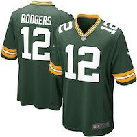 Mens Green Bay Packers Aaron Rodgers Nike Green Game Jersey