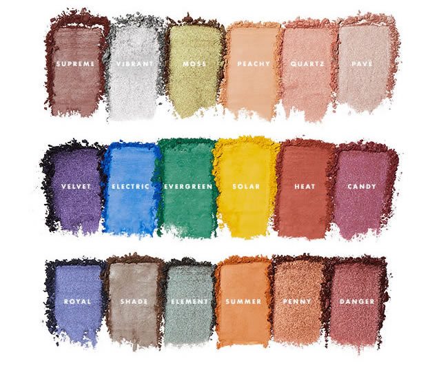 18 Hit Wonders Eyeshadow Palette Shades