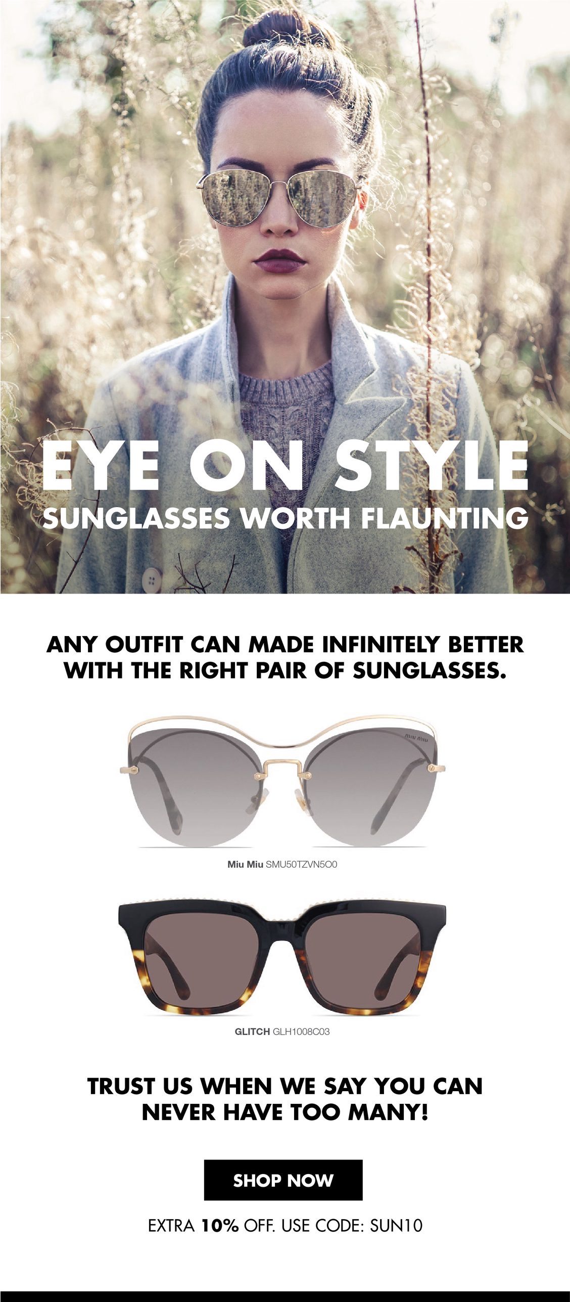 EYE ON STYLE - Sunglasses worth flaunting - Glasses Gallery