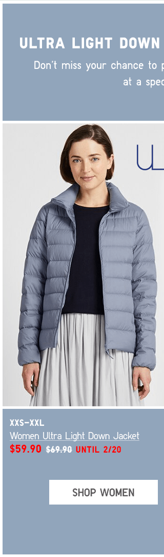 PDP1 - WOMEN ULTRA LIGHT DOWN JACKET