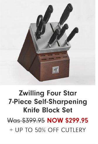 Zwilling Four Star 7-Piece Self-Sharpening Knife Block Set - Now $299.95 + Up to 50% Off CUTLERY