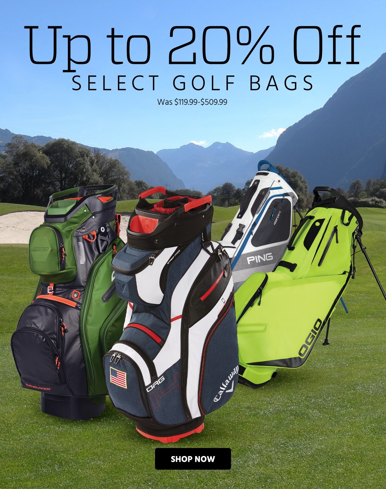 Up to 20% Off Select Golf Bags. Was $119.99 to $509.99. Shop Now.