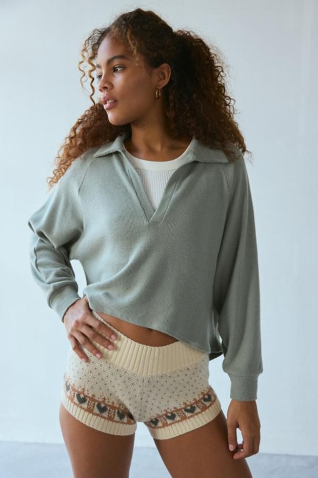 Out From Under Cosima Cozy Collared Top